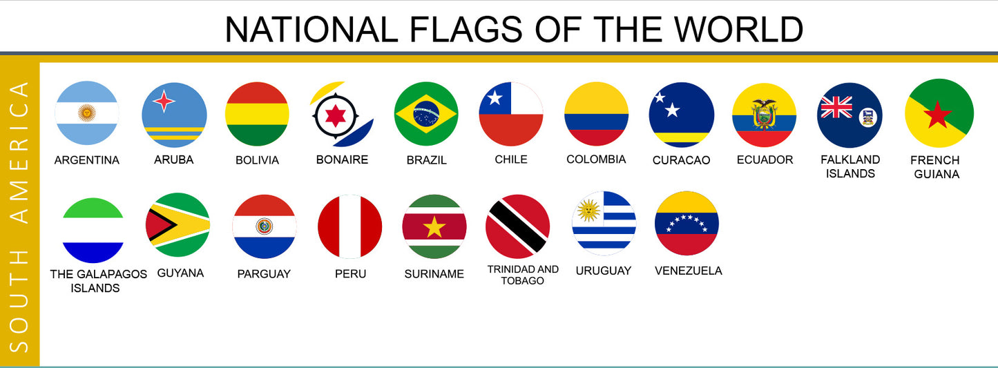 Epoxy National Flag Push Pin Set | Made in Canada | 8 Units