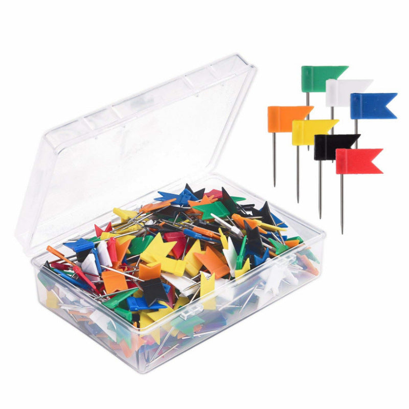 Colorful Long Needle Push Pin Set | 100pcs