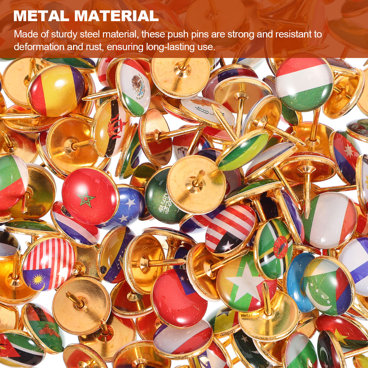 200 Pcs National Flag Push Pins