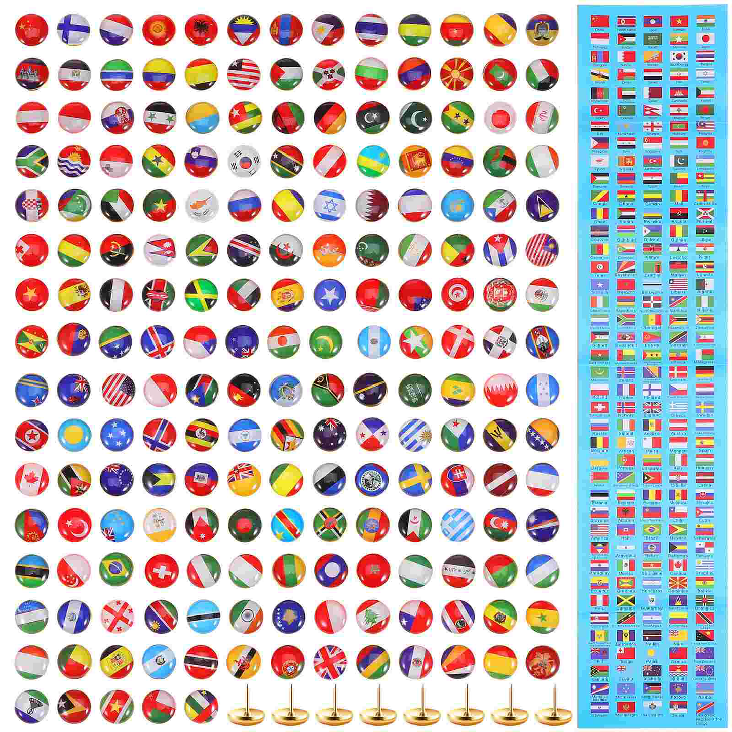 200 Pcs National Flag Push Pins