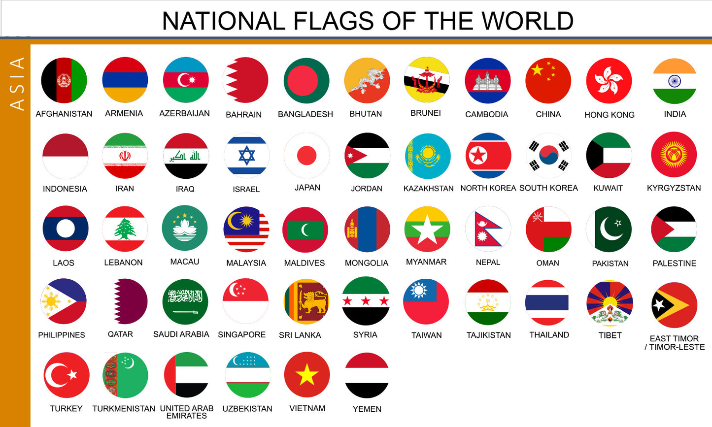 Epoxy National Flag Push Pin Set | Made in Canada | 8 Units