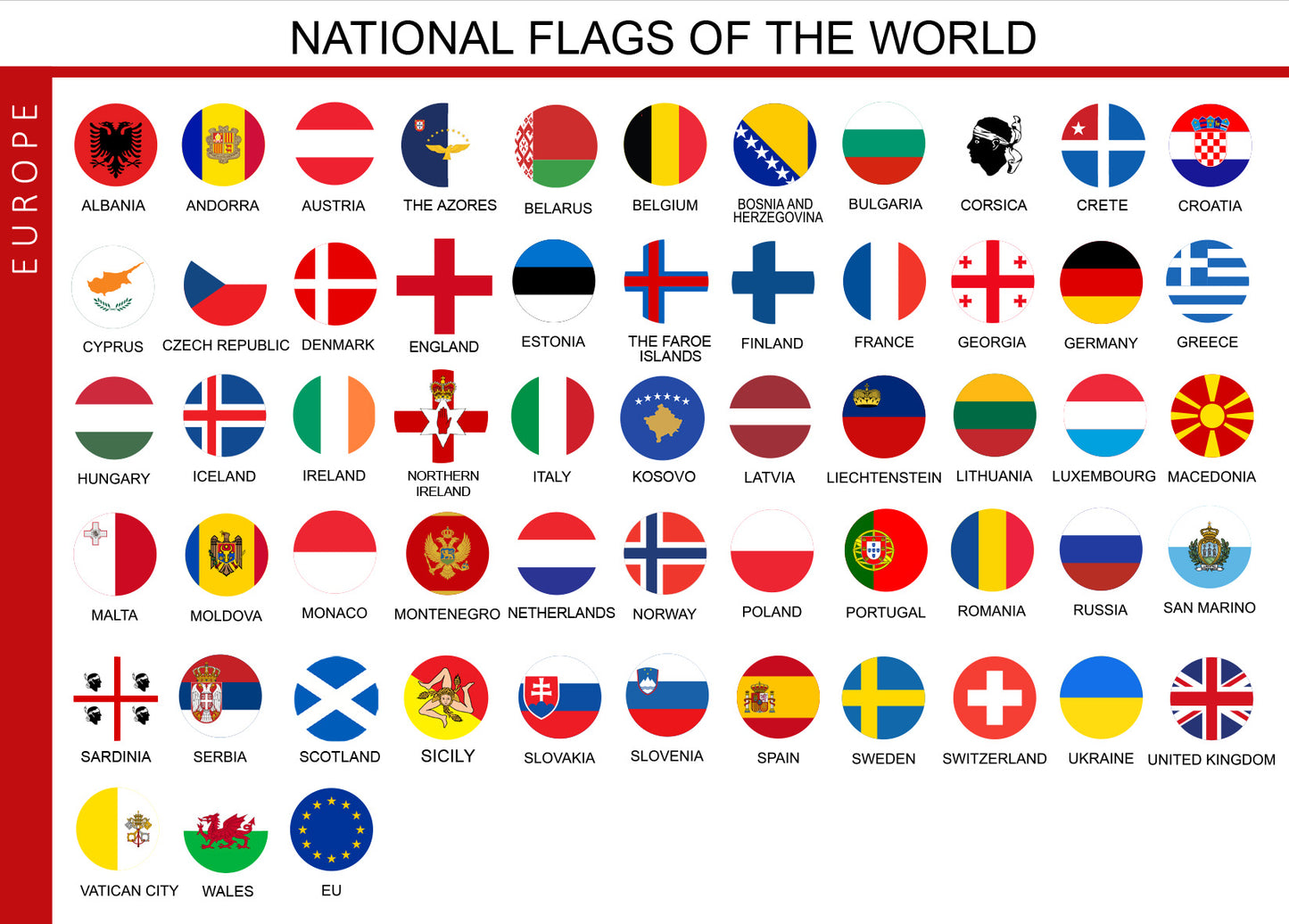 Epoxy National Flag Push Pin Set | Made in Canada | 8 Units