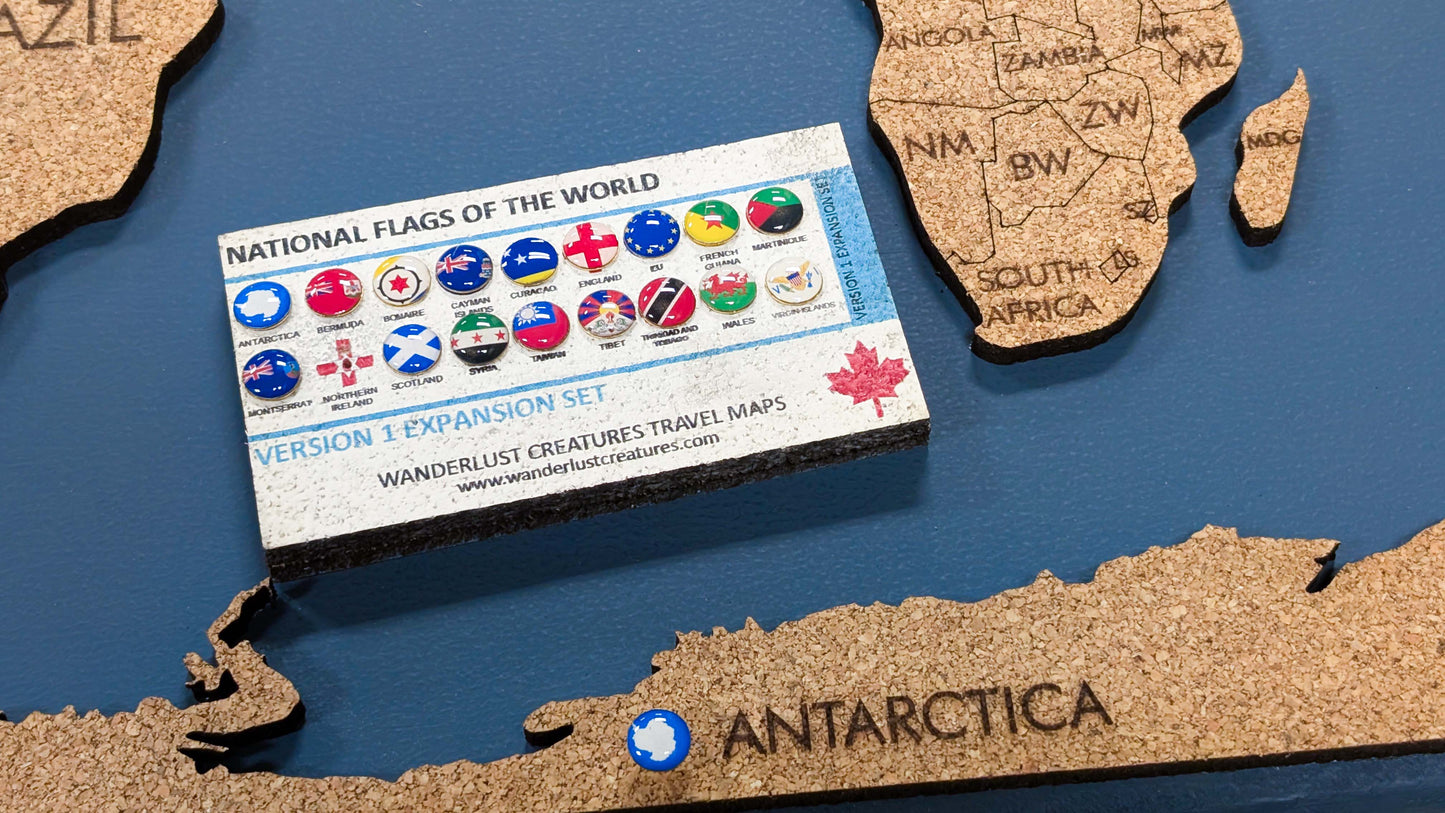 National Flag Push Pins | Expansion Pack | Made In Canada