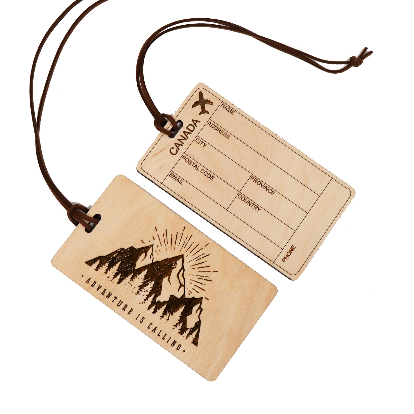 Wooden Luggage Tags | Eco Friendly | 12 Units