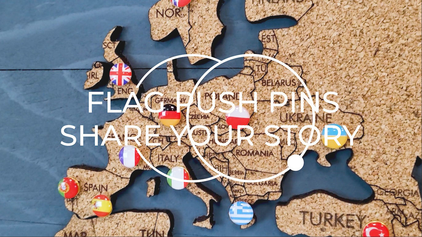 National Flag Push Pin Set | Top Seller | 8 Units