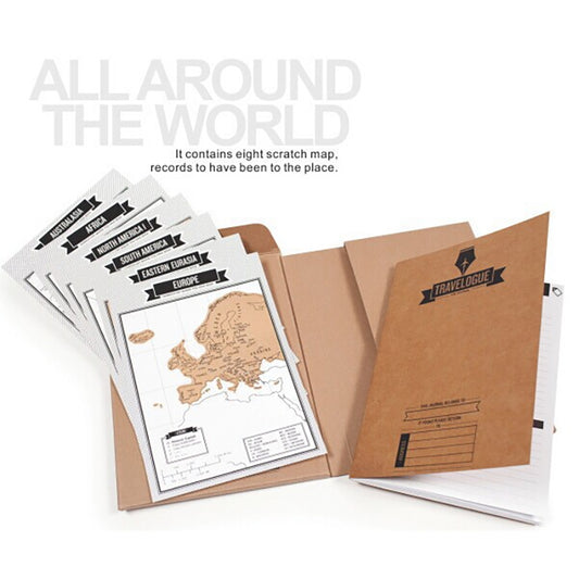 Wander & Reveal | World Adventure Scratch Map Diary