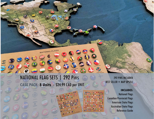 National Flag Push Pin Set | Top Seller | 8 Units